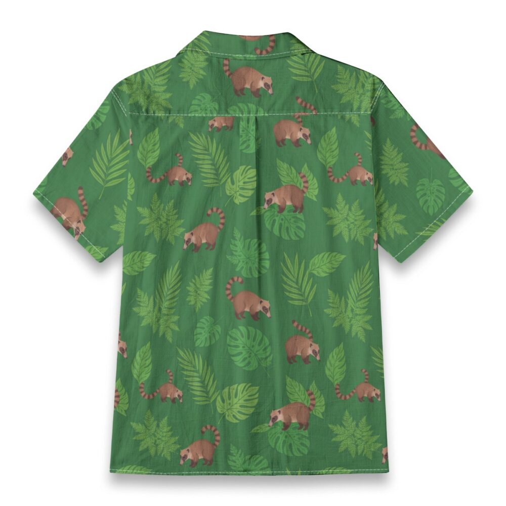 Kinkajou Tropical Fruit Deep Forest Resort Shirt product image, view 5