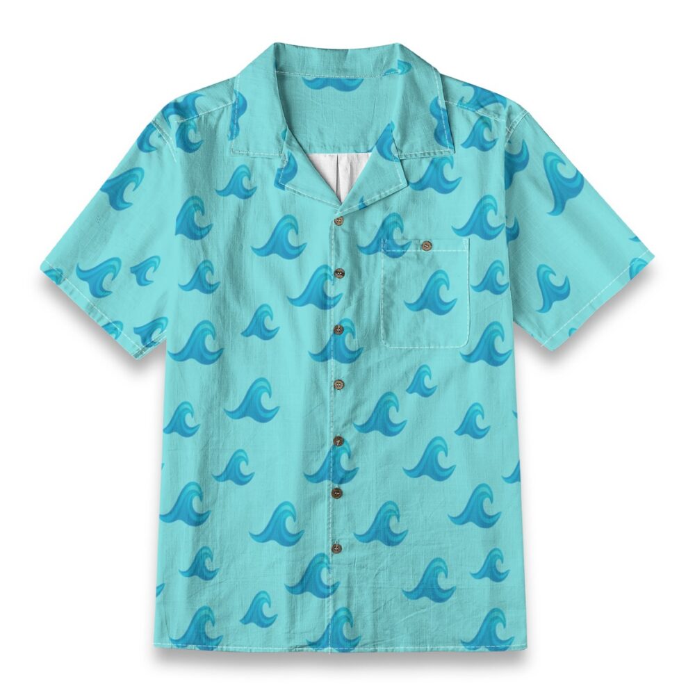 Aqua Wave Gradient Bright Ocean Summer Shirt product image, view 6