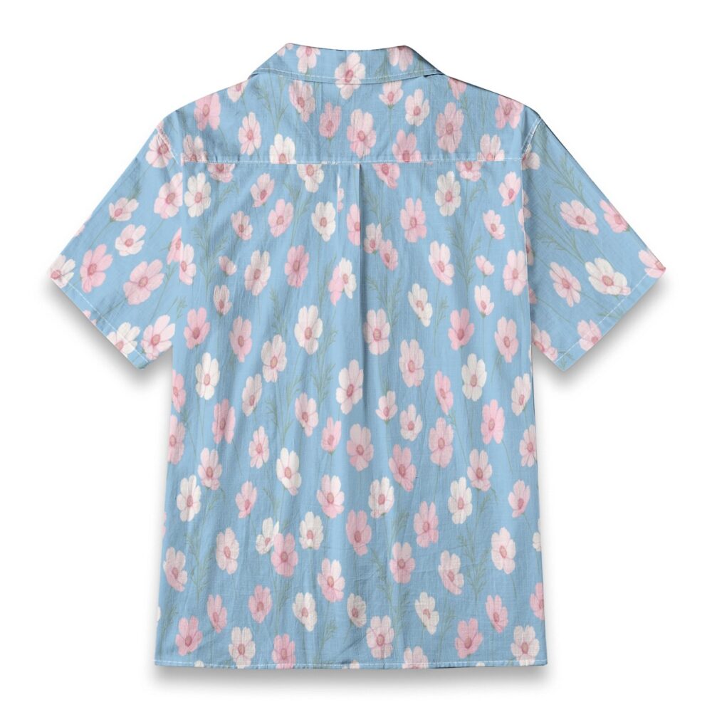 Soft Wave Drift Light Aqua Ocean Hawaiian Shirt product image, view 5
