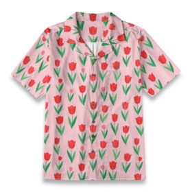Pastel Pink Tulip Spring Shirt