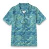 Ocean Current Waves Blue Green Tropical Shirt product image, view 6