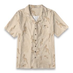 Desert Hare Sand Beige Hawaiian Shirt