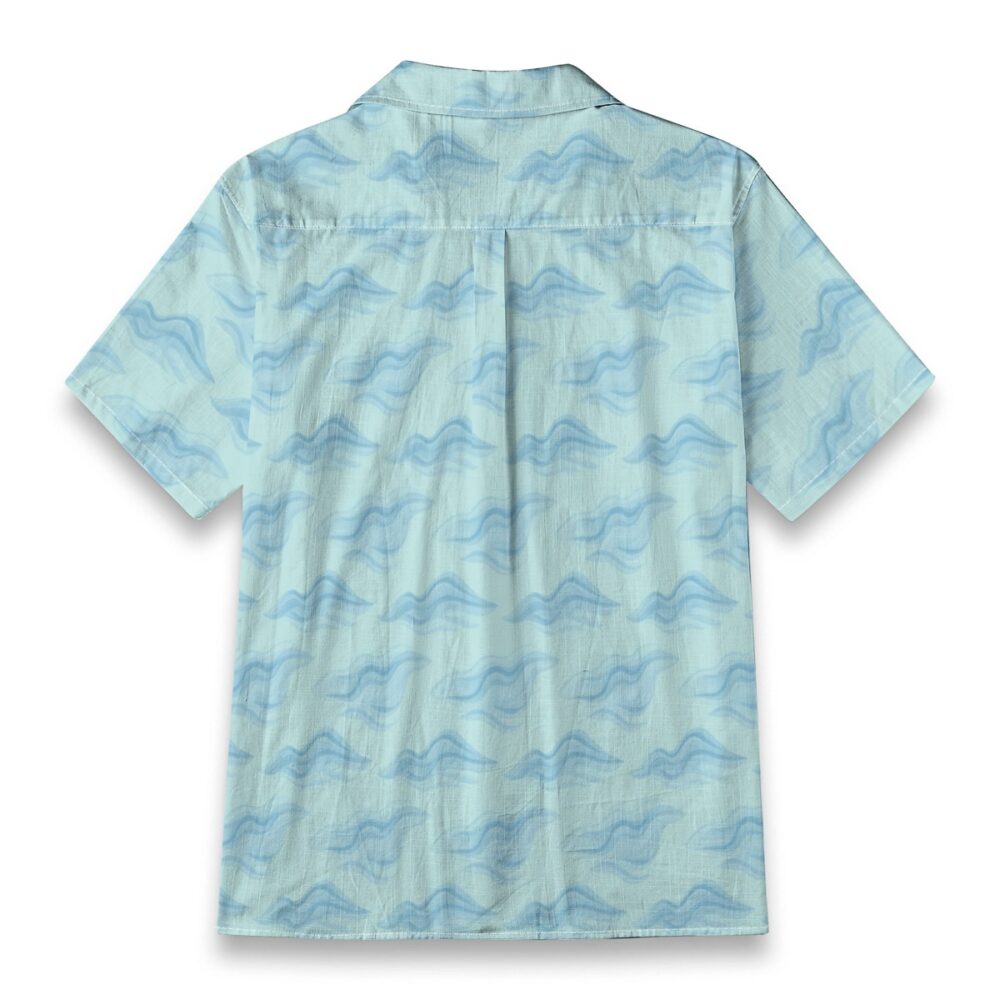 Deep Sea Currents Navy Ocean Tropical Shirt product image, view 5