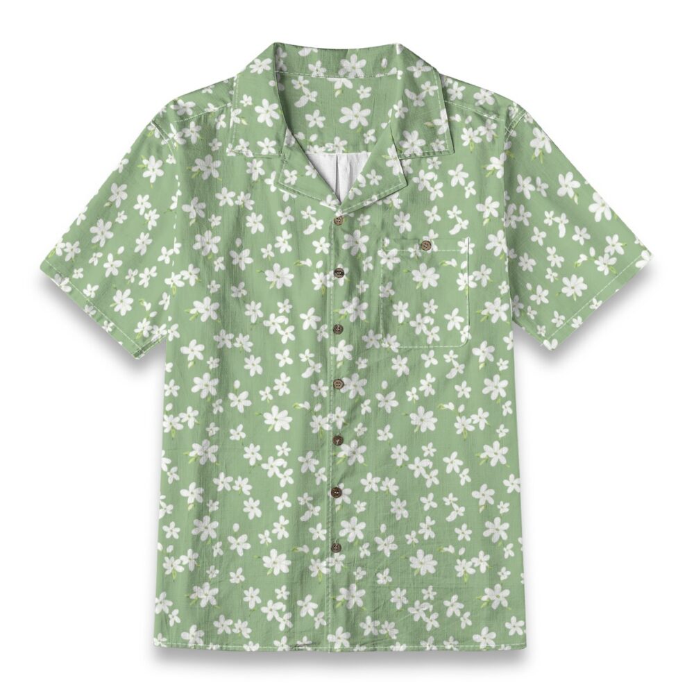 Gardenia Cream Soft Bloom Tropical Island Shirt product image, view 6