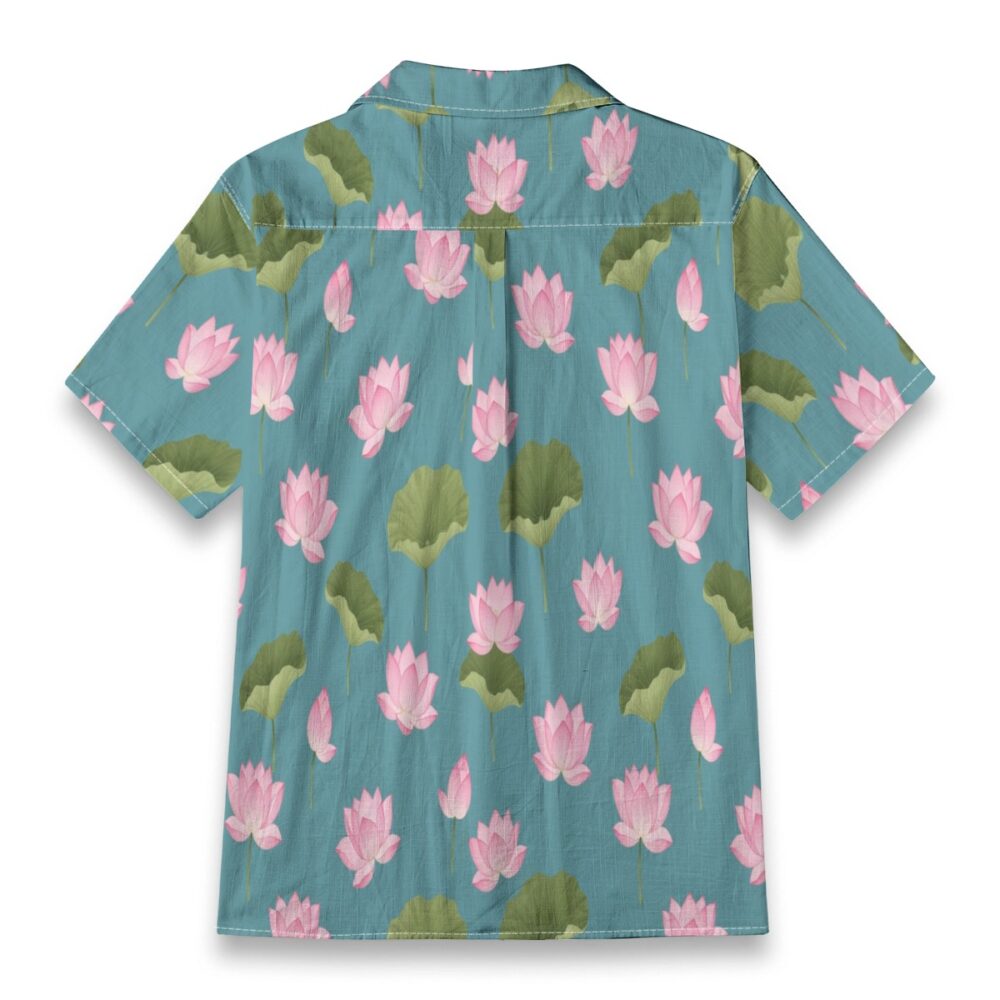 Tulip Pastel Pink Spring Floral Beach Shirt product image, view 5