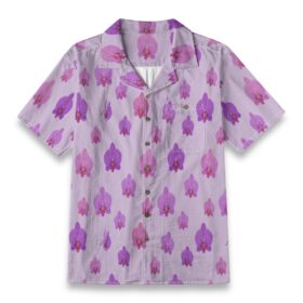 Lavender Purple Orchid Floral Shirt