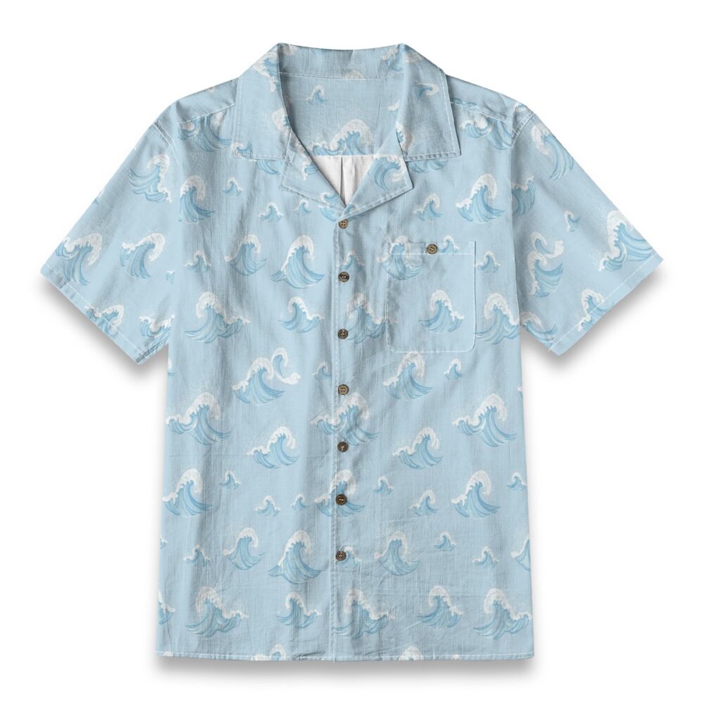 Coastal Surf Texture Soft Ocean Beach Shirt product image, view 6