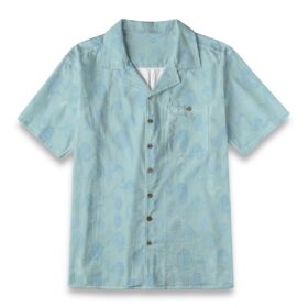 Soft Aqua Marble Wave Resort Shirt