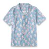 Soft Wave Drift Light Aqua Ocean Hawaiian Shirt product image, view 6