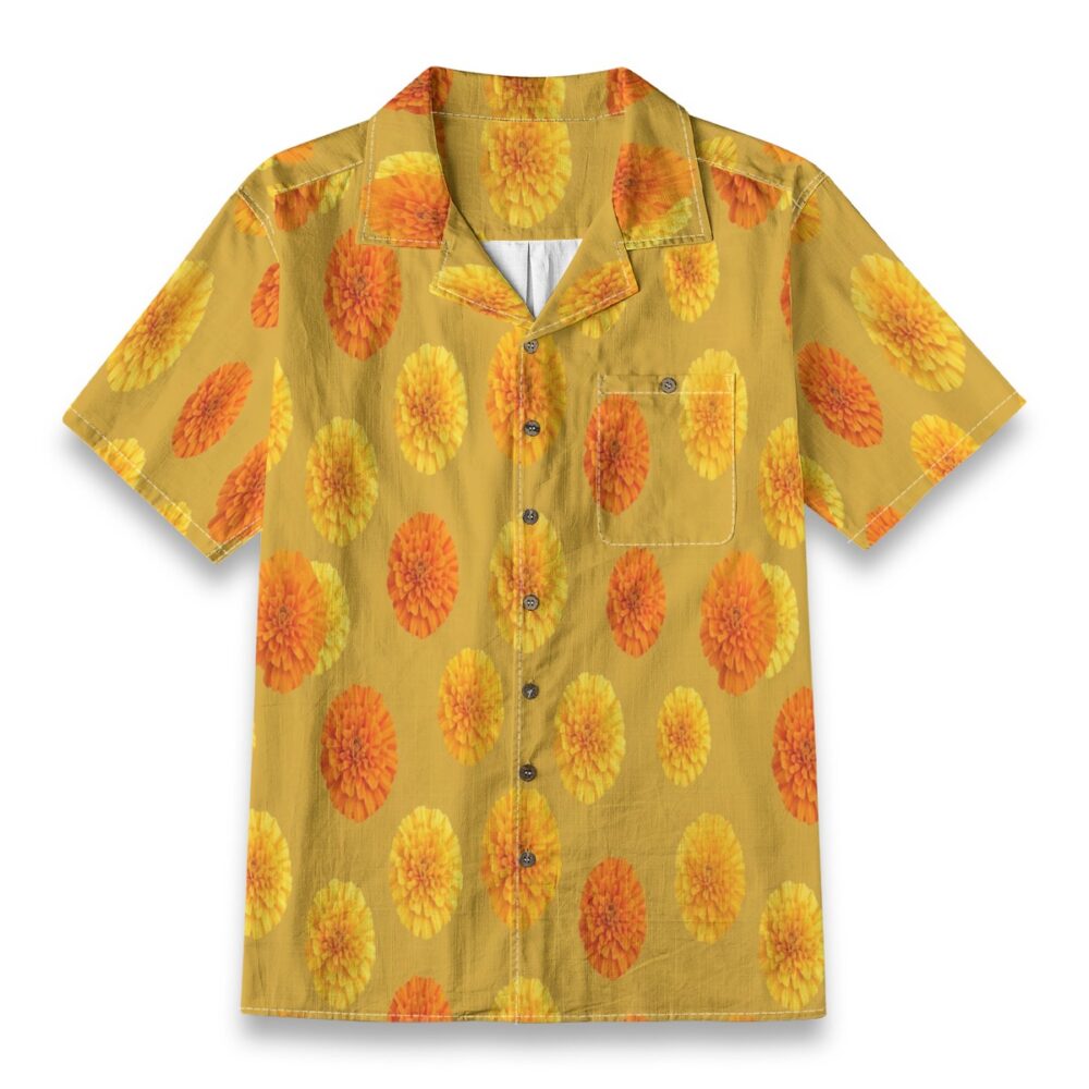 Hibiscus Navy Bold Tropical Floral Beach Shirt product image, view 6