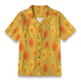 Golden Yellow Marigold Floral Shirt