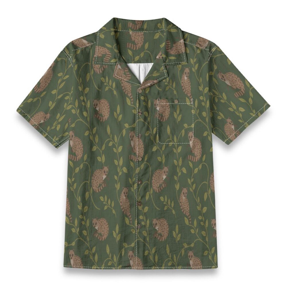 Serval Savanna Golden Grass Tropical Shirt product image, view 6