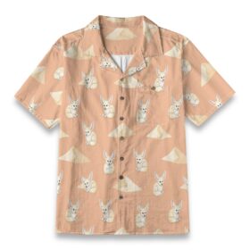 Fennec Fox Desert Peach Hawaiian Shirt